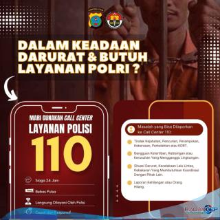 Layanan Polisi 110: Siaga 24 Jam, Bebas Pulsa, dan Responsif Tangani Situasi Darurat